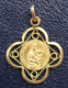 Pendentif Médaille Religieuse Doré Début XXe "Notre-Dame De La Garde / Saint Christophe" Marseille - Religious Medal - Religione & Esoterismo