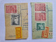 Czechoslovakia. Two Parts Of Parcel Cards With Stamps And "Urgent". - Sonstige & Ohne Zuordnung