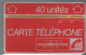 CARTE²°-HOLOGRAPHIQUE-40U-A 17a-ROUGE Bande Jaune 1.5m/m-N° Endroit -Série F6724224-Non Utilisé-TBE-RARE - Schede Telefoniche Olografiche