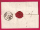 CAD ROUGE PARIS BUREAU E 1836 POUR MARECHAL DE CAMPS LE BARON DE GALBOIS ARMEE AFRIQUE ALGER ALGERIE LETTRE - 1801-1848: Précurseurs XIX