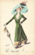 N°24904 - Roberty - La Mode - Femme Avec Décolleté Et Chapeau - Publicité Aux Trois Quartiers Nice - Andere & Zonder Classificatie