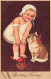 N°24925 - Carte Fantaisie - Flatscher - Serie 8821 - Fillette Avec Un Chat (état) - Altri & Non Classificati