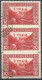 Bosnia Bosnien K.u.K. Austria Hungary Mi.90I + II + III All 3 Types Se-tenant In Strip Of 3 Used 1914 Mi.CV: 190,00€ - Bosnia Erzegovina