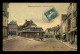 95 - MAGNY-EN-VEXIN - PLACE DE LA HALLE - CARTE TOILEE ET COLORISEE - Magny En Vexin