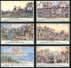 6 Sammelbilder Liebig, Serie Nr. 1554: Etapes De L`Histoire, Leipzig, Arbelles, Schlachtfeld, Militär  - Liebig