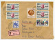 Germany, West 1981 Insured V-Label Cover; Hannover To Worms-Abenheim; Mix Of Stamps - Covers & Documents