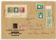 Germany, West 1979 Insured V-Label Cover; Wiesbaden To Worms-Abenheim; Mix Of Stamps - Covers & Documents