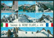 Aosta Courmayeur Monte Bianco Saluti PIEGHE STRAPPINO Foto FG Cartolina KB0796 - Aosta