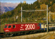 Verkehr & Eisenbahn (Railway) Re 4/4 Mit Schnellzug Brig-Bern Bei Blausee 1991 - Trains