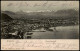 Ansichtskarte Bregenz Totale Mit Alpen 1909 - Autres & Non Classés