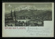 Mondschein-Lithographie Luzern, Stadt Mit Blick Auf Pilatus  - Lucerne