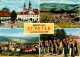 73929382 St_Peter_Schwarzwald Marktplatz Fliegeraufnahme Kirche Trachten - St. Peter