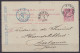 EP CP 10c Rose (type N°46) De DRESDEN (Saxe) Càd ANVERS /19 SEPT 1891 Pour BATAVIA Java - Càd PARIS/ETRANGER & Arrivée B - Cartoline 1871-1909