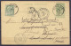 EP CP 5c Vert Càd BINCHE /30 AVR 1902 Pour Sanatorium De WEPION Mont-Godinne Réexpédiée à ST-GERARD, Réaffr. N°56 Càd YV - Briefkaarten 1871-1909