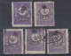 Turkey / Türkei 1915 ⁕ Overprint Year 1331 ( On Mi.86) Mi. 267 ⁕ 1v MH + 4v Used - Scan ERROR - Used Stamps