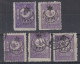 Turkey / Türkei 1915 ⁕ Overprint Year 1331 ( On Mi.86) Mi. 267 ⁕ 1v MH + 4v Used - Scan ERROR - Gebruikt