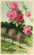 Carte Gaufrée 1Avril  Roses Poisson RV - April Fool's Day