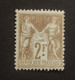 TIMBRE FRANCE TYPE SAGE N 105 NEUF** ULTRA RARE SIGNE CALVES COTE +300€ #278 - 1898-1900 Sage (Type III)