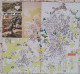 1972 Map Jerusalem Israel By Bank Hapoalim To Maariv Newspaper Readers 44x40cm - Other & Unclassified
