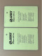 Singapore SMRT TransitLink Metro Train Subway Ticket Card, Tourist Souvenir Ticket, Set Of 2 Used Cards - Singapour