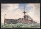 Artist's Pc Kriegsschiff HMS King George V. Auf Hoher See  - Krieg