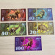 5 Complete Sets Of Jurassic Dinosaur Series Plastic Commemorative Fluorescent Banknotes，UNC - China