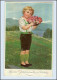 P3A97/ Geburtstag Junge Mit Blumen 1926 AK - Birthday