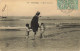 RARE  62 BERCK PLAGE LA MAREE MONTANTE UNE FEMME ET DEUX ENFANTS - Berck