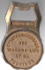 Décapsuleur  Doré   Cie  Internationale Des Wagons Lits ( 80 Mm X 50 Mm X 6 Mm ) - Bottle Openers