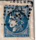 Lettre 1871 Cette Sète Hérault Crédit Cettois Signé Cérès 20 Centimes Émission De Bordeaux Périgueux Dordogne Courtey - 1870 Emission De Bordeaux