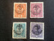 1918 Pofis 4 Timbres * RV 87-88-89-93 Revolution J6-10-12-30h Surcharge Noire Budejovice Neuf Avec Charnière - Neufs