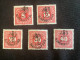 1918 Pofis 5 Timbres Taxe * RV 108-110-111-113-114 Revolution Surcharge Noire Budejovice Neuf Avec Charnière - Unused Stamps