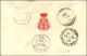 20c Italie Obl REGGIO Sur Lettre Pour Rome Réexpédiée à Marseille Puis à Paris à L'aide D'un N° 29 Obl Du GC 2240 (Marse - 1863-1870 Napoléon III. Laure