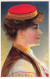 N°23715 - Fantaisie - Jeune Femme De Profil Portant Un Chapeau Plat - Women