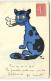 N°21626 - Illustrateur - Lewin - MM Vienne N°241 - Chat Bleu Fumant Un Cigare - Vienne