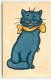 N°21571 - MM Vienne N°417 - Dessin D'un Chat Bleu Portant Un Foulard Jaune - Vienne