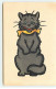 N°21570 - MM Vienne N°417 - Dessin D'un Chat Gris Portant Un Foulard Jaune - Vienne