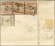 Cachet Encadré STRASSBURG / BAHNHOF / Als. N° 2 Bande De 3 + N° 3, Au Verso D'une Lettre. 1871. - TB. - R. - Lettres & Documents