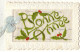 N°19406 - Carte Brodée - Bonne Année - Embroidered