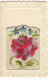 N°19408 - Carte Brodée - Rose Et Myosotis - Bordados