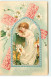 N°17331 - Carte Gaufrée - Clapsaddle - A Happy Easter - Ange Sentant Des Fleurs - Easter