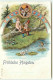 N°11677 - Carte Fantaisie - Fröhliche Pfingsten - Sylphide, Nains, Lutins, Grenouille - Pentecôte