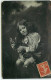 N°11700 - Carte Fantaisie - Portrait D'Enfant - Fillette Et Son Chat - Portraits