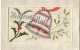 N°12702 - Carte Brodée - Heureux Noël - Cloche - Embroidered