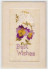 N°2553 - Carte Brodée - Best Wishes - Oiseaux Blancs Et Fleurs - Bestickt