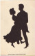 N°12721 - Silhouette - Cartes Animées Lambert - Couple Dansant - Silueta