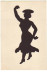 N°12653 - Carte Animée Lambert - Silhouette Femme Dansant Le Flamanco - Silueta