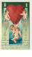 N°9649 - Carte Fantaisie - Angelots Et Coeur Montgolfière - Saint-Valentin