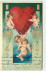 N°9649 - Carte Fantaisie - Angelots Et Coeur Montgolfière - Dia De Los Amorados