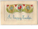 N°9606 - Carte Brodée Avec Rabat - A Happy Easter - Oeufs De Pâques - Ricamate